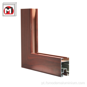 Portas e janelas de grãos de madeira de alumínio de alta qualidade